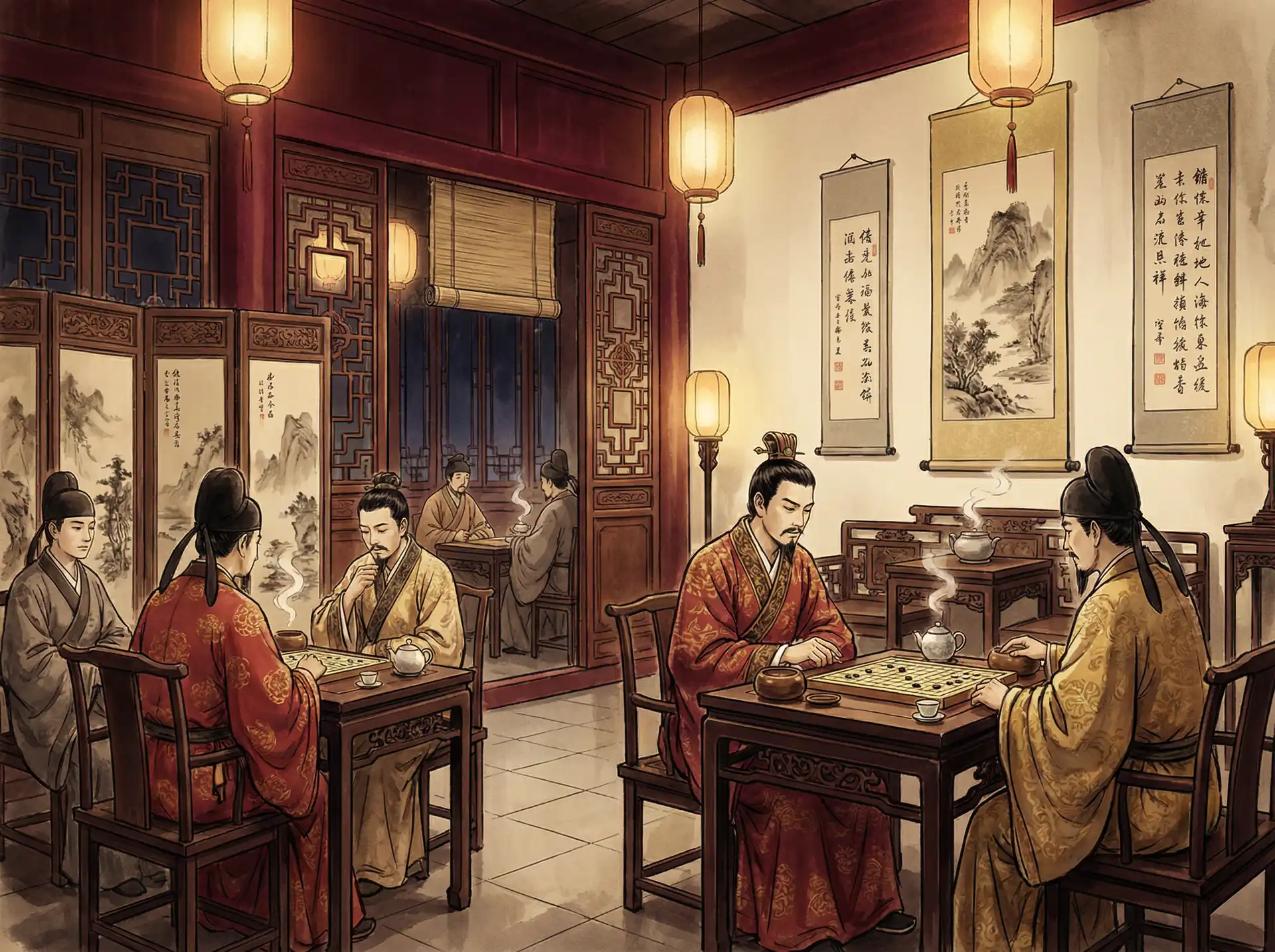 开元棋牌 鸿儒茶馆玩家交流场景